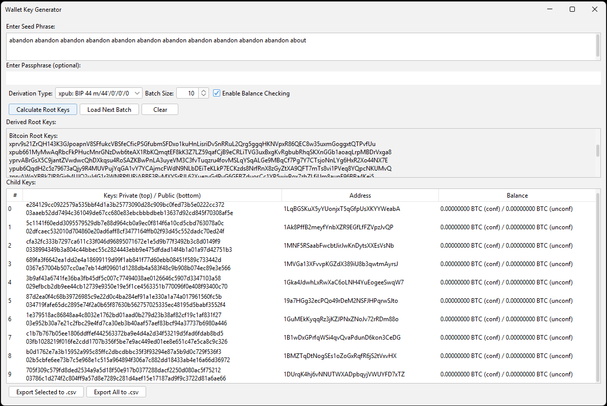 Wallet View in action